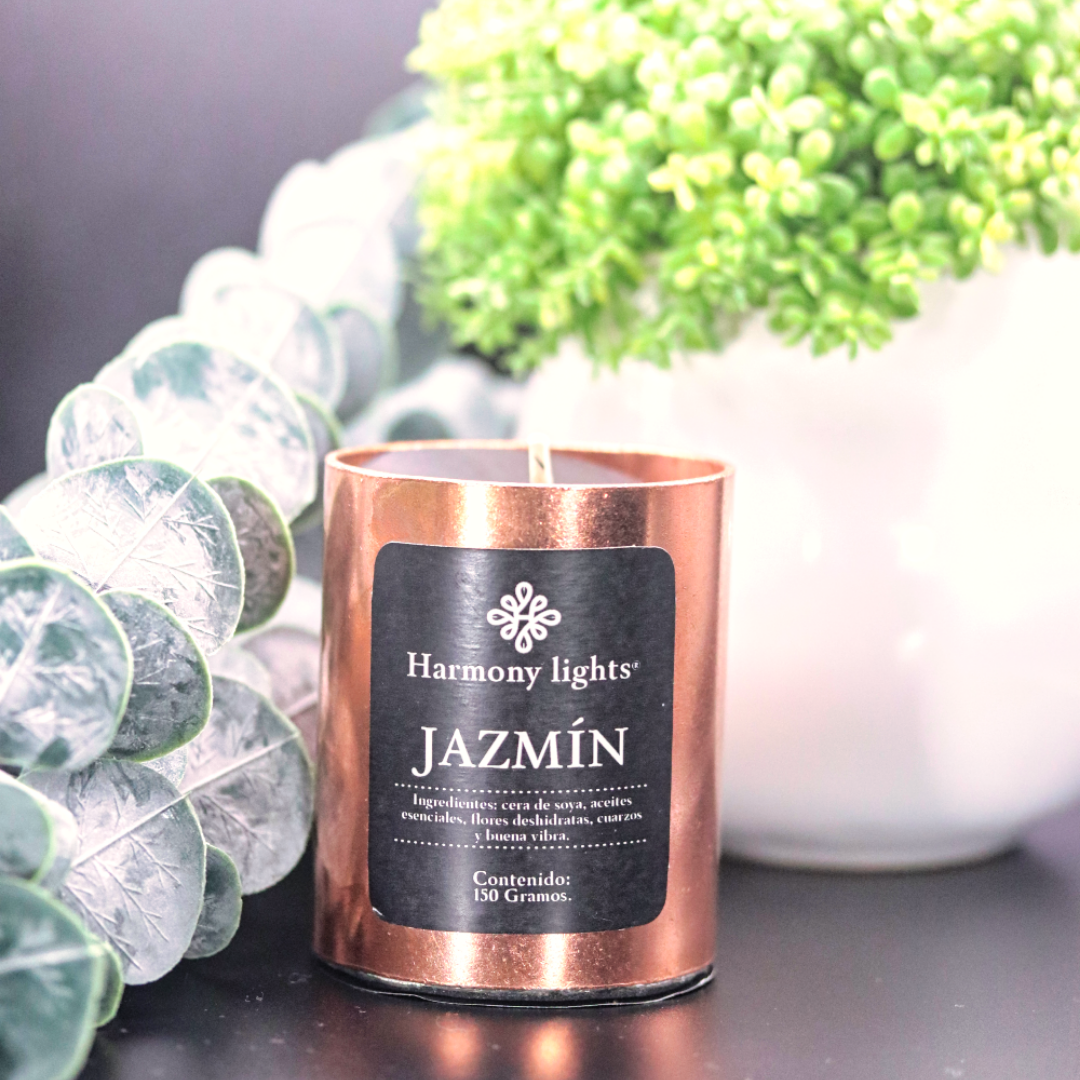 Vela de cera de soya orgánica en oferta con aroma a jazmín